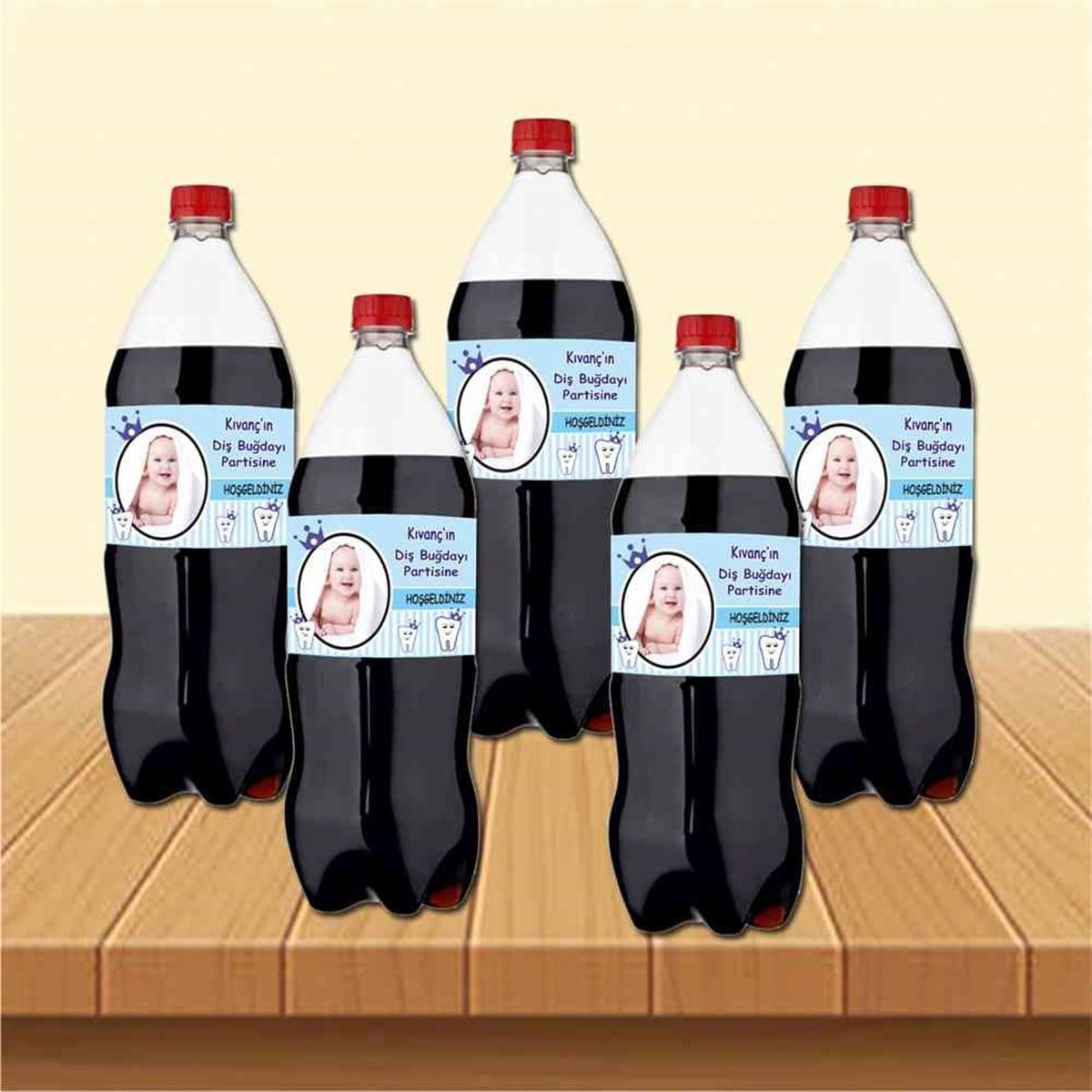 Diş Buğdayı Pembe Şapkalı Konsept Cola Şisesi Bandı  