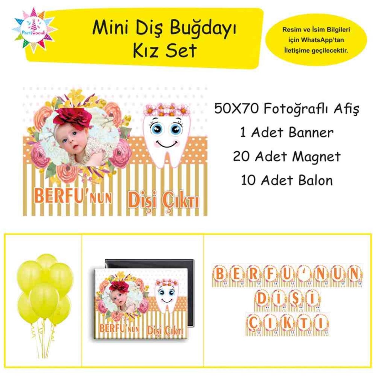 Diş Buğdayı Pembe Tatlı Diş Temalı Mini Set 