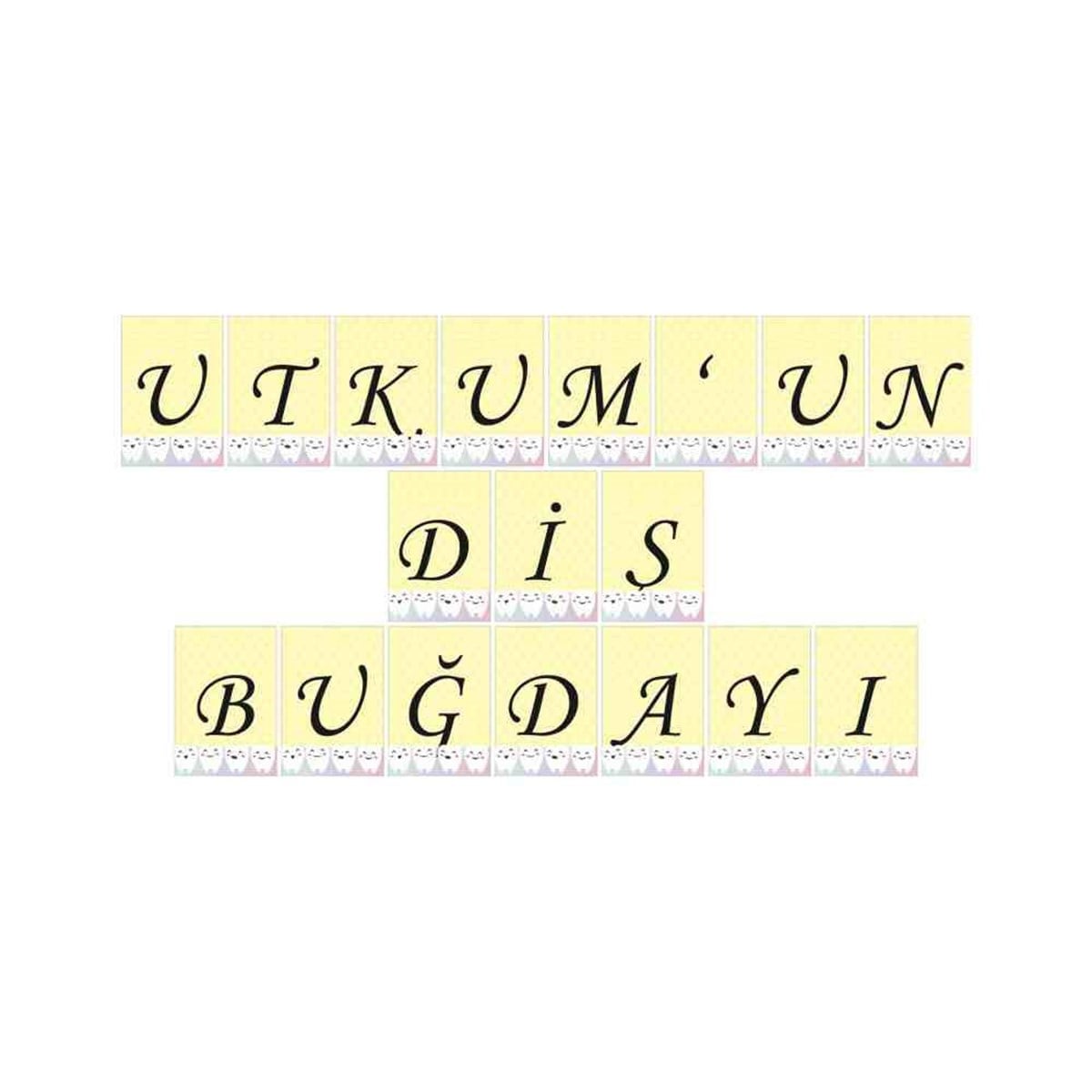 Diş Buğdayı Yaramaz Sevimli Diş Harf Banner 