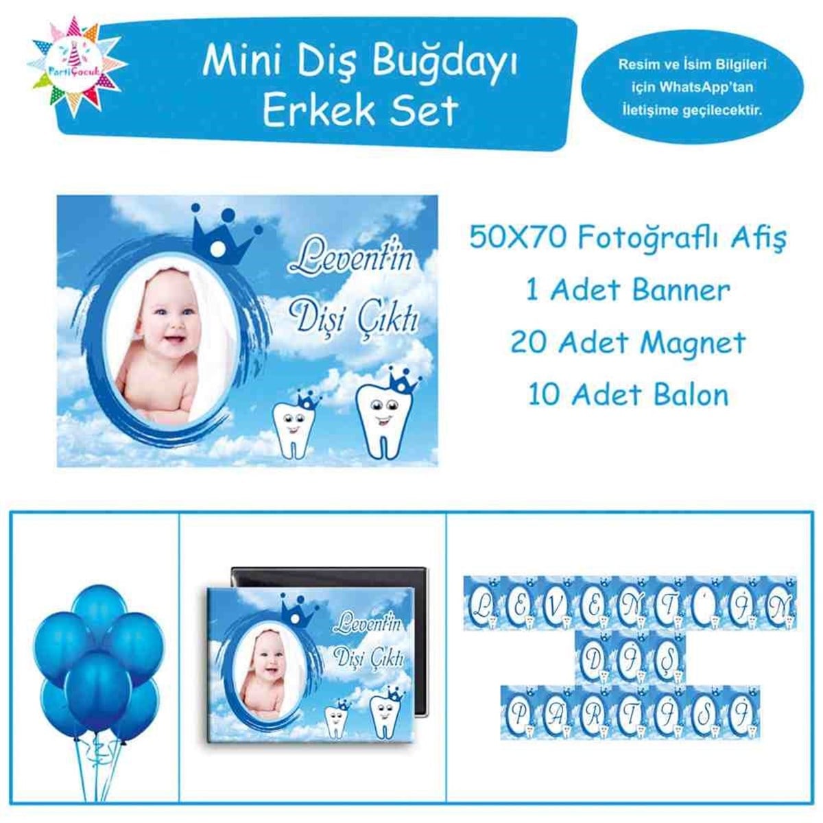 Diş Partisi Gökyüzü Temalı Mini Set 