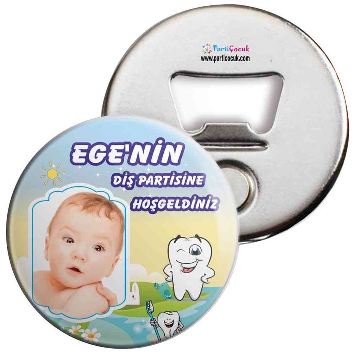 Diş Partisi Melekli Dişli Mavi Açacaklı Magnet 