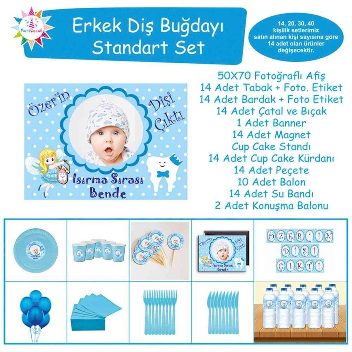 Diş Partisi Melekli Dişli Standart Set 