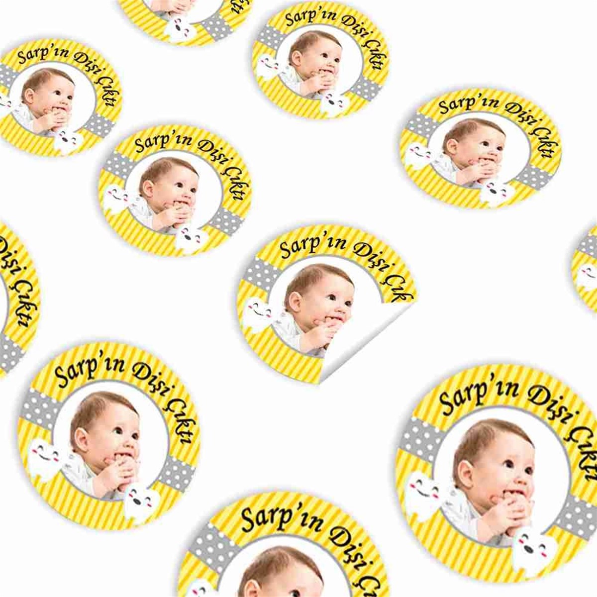 Diş Partisi Sevimli Dişler Sticker 30 Adet 