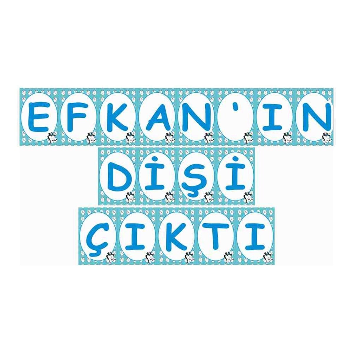 Diş Partisi Şık Diş Parti Seti Harf Banner 