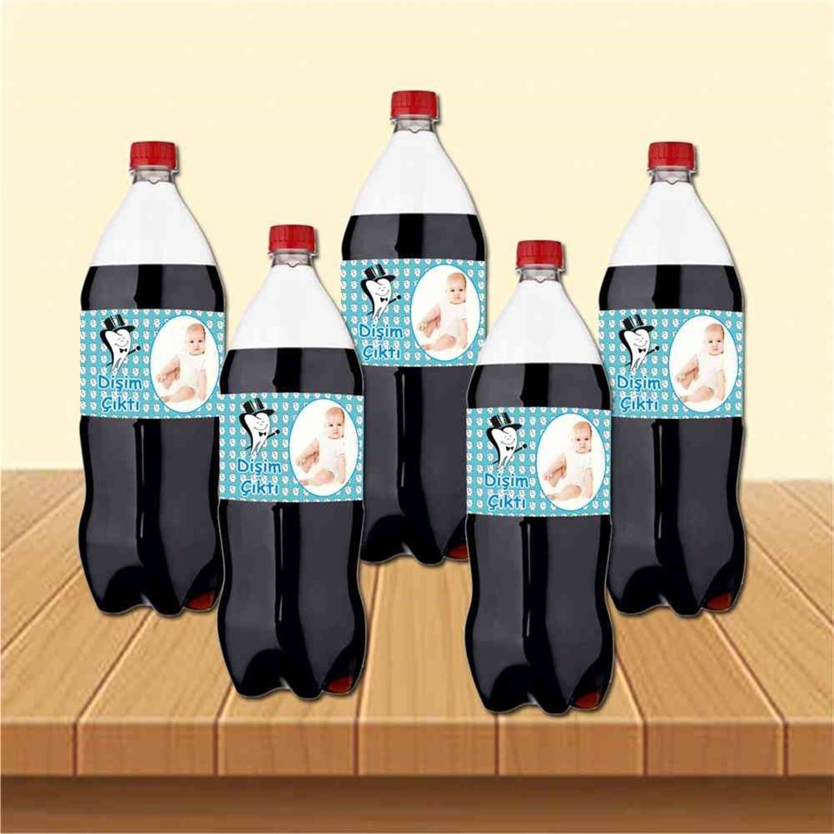Diş Partisi Şık Kırmızı Melek Diş Parti Seti Cola Şisesi Bandı 