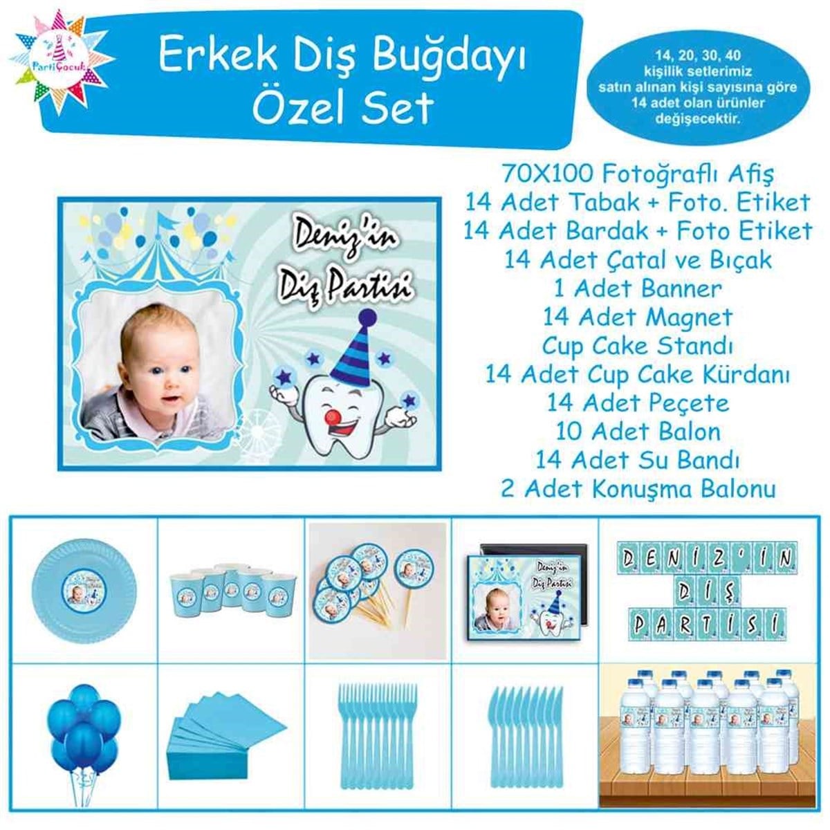 Diş Partisi Sirk Temalı Özel Set 