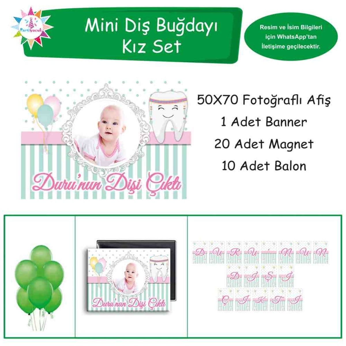 Diş Partisi Taçlı ve Dişten Peri Mini Set 
