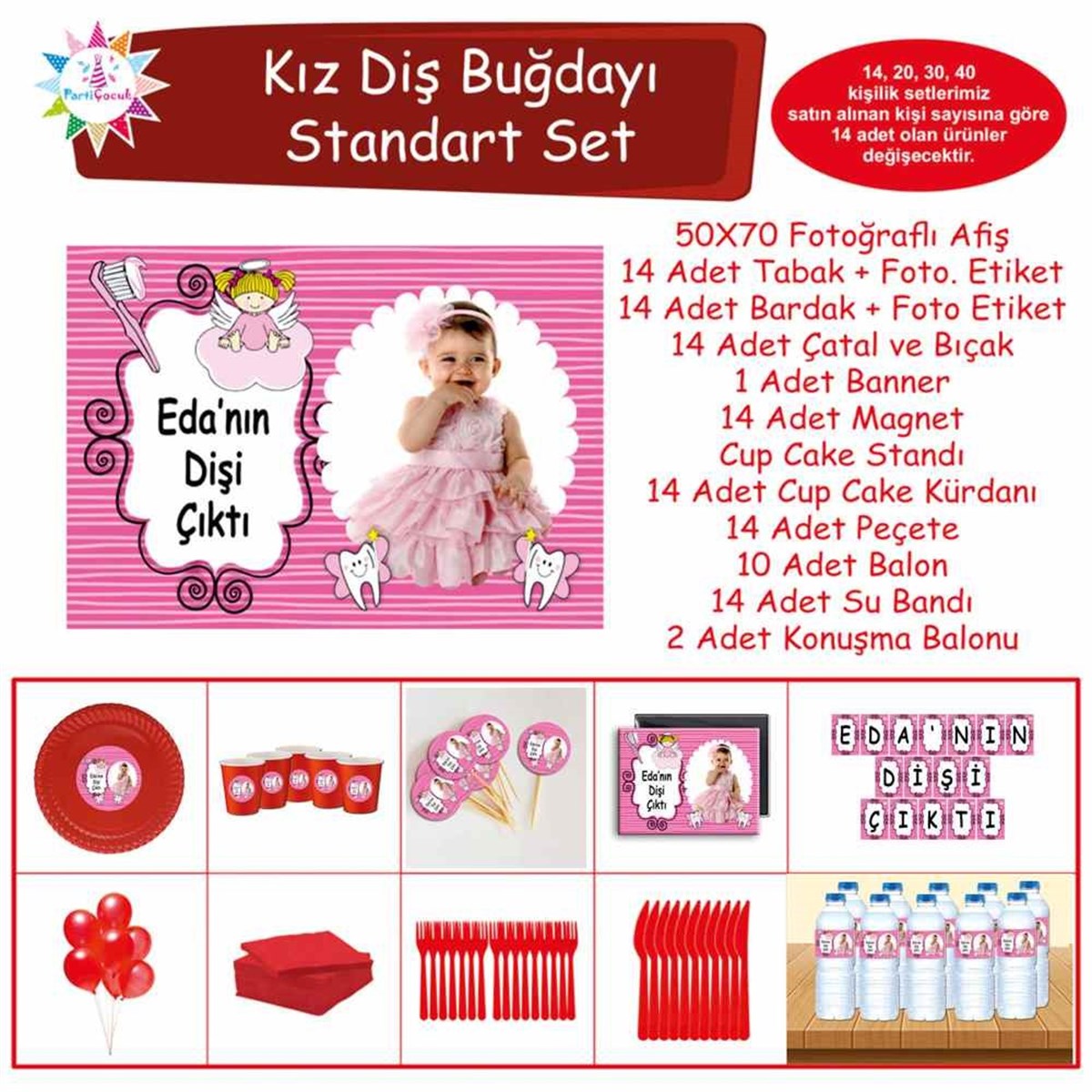 Diş Partisi Uçan Diş Perili Standart Set 