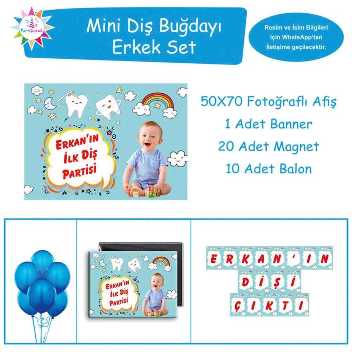 Diş Partisi Uçan Dişler Gökkuşağı Mini Set 
