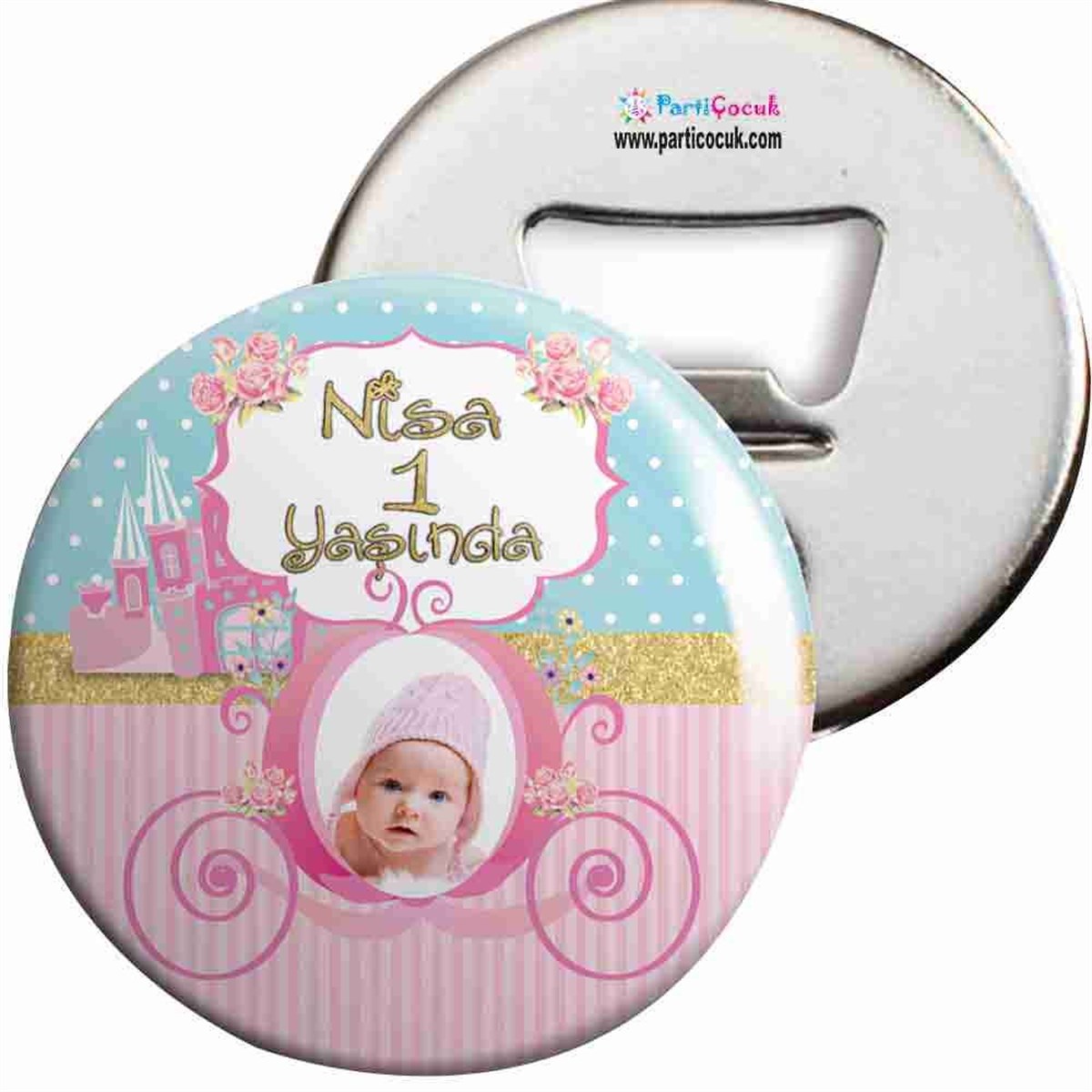 Doğum Günü Açacaklı Magnet Pembe Mavi Balkabağı Konsepti 