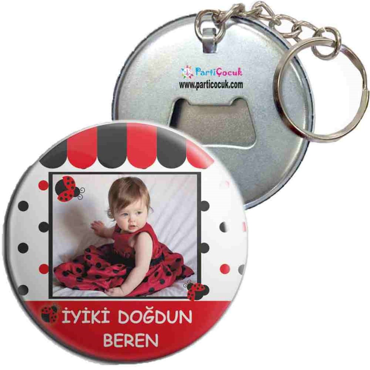 Doğum Günü Anahtarlıklı Açacak  Uğur Böceği 