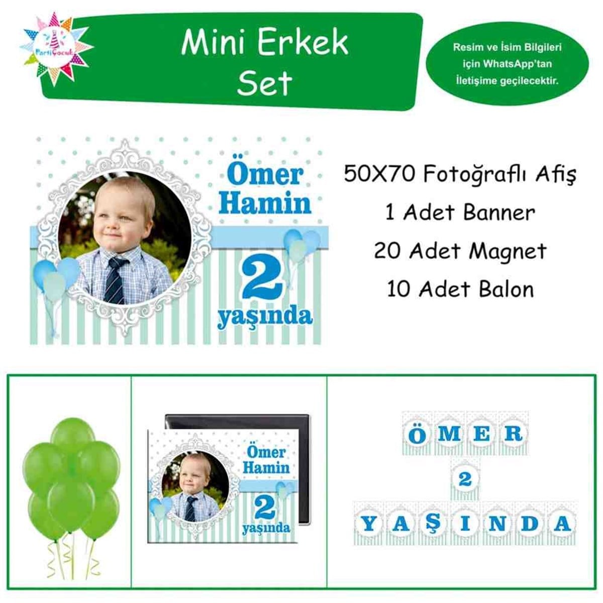 Doğum Günü   Balonlu Mavi Konsept Doğum Günü Paketi 