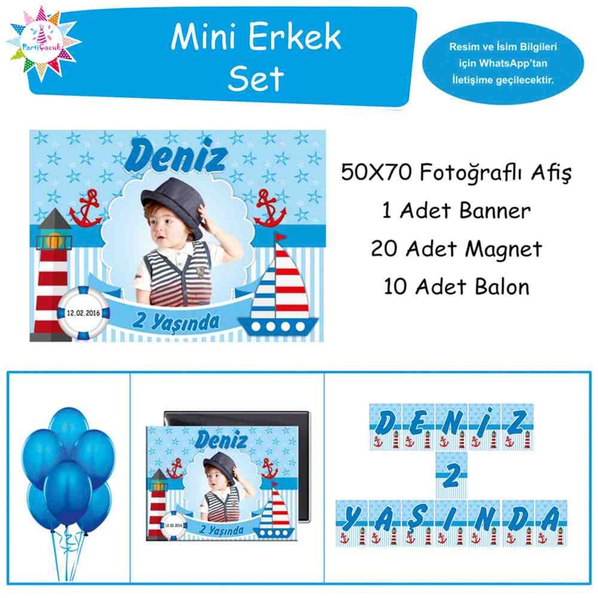 Doğum Günü  Denizci Konsept Doğum Günü Paketi 