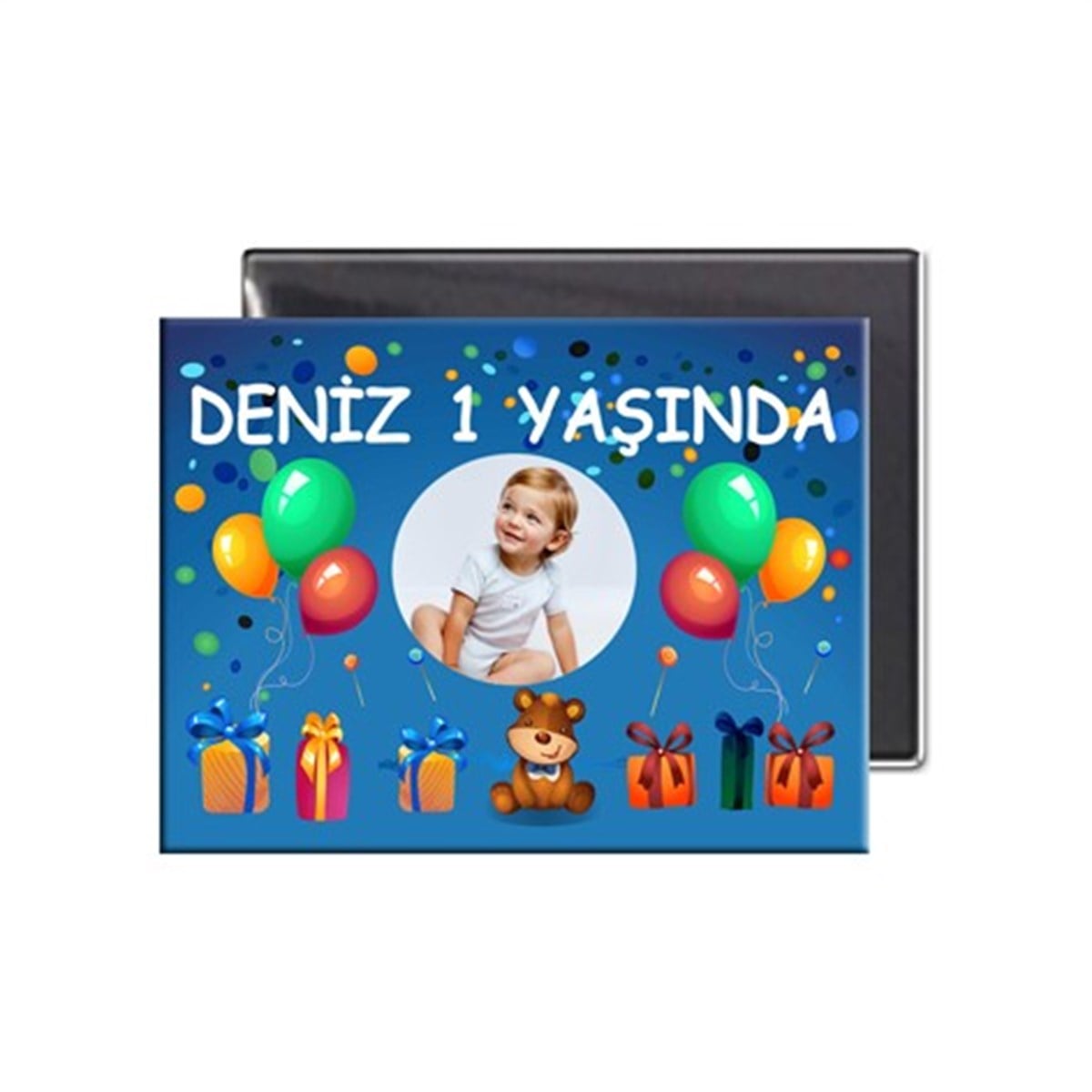 Doğum Günü Hediye Balonlu Buzdolabı Magneti  