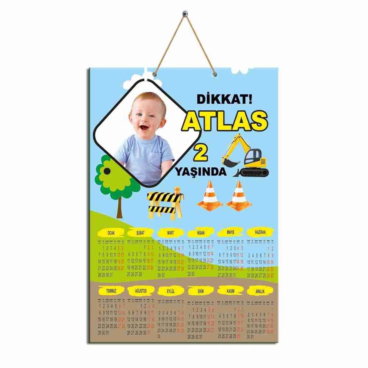 Doğum Günü Kişiye Özel Kepçe Karton Takvim  