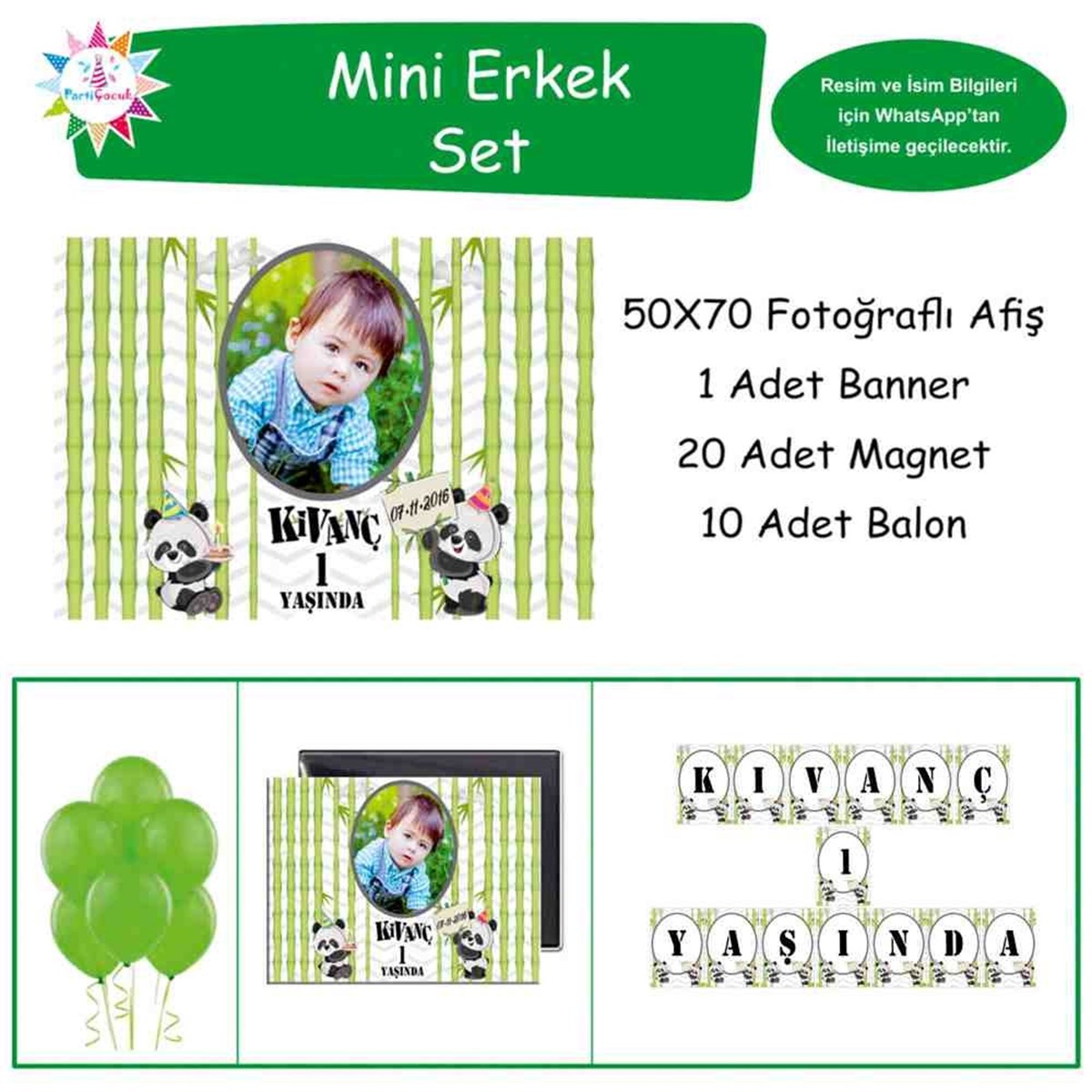 Doğum Günü  Kişiye Özel Panda Konsept Doğum Günü Paketi 