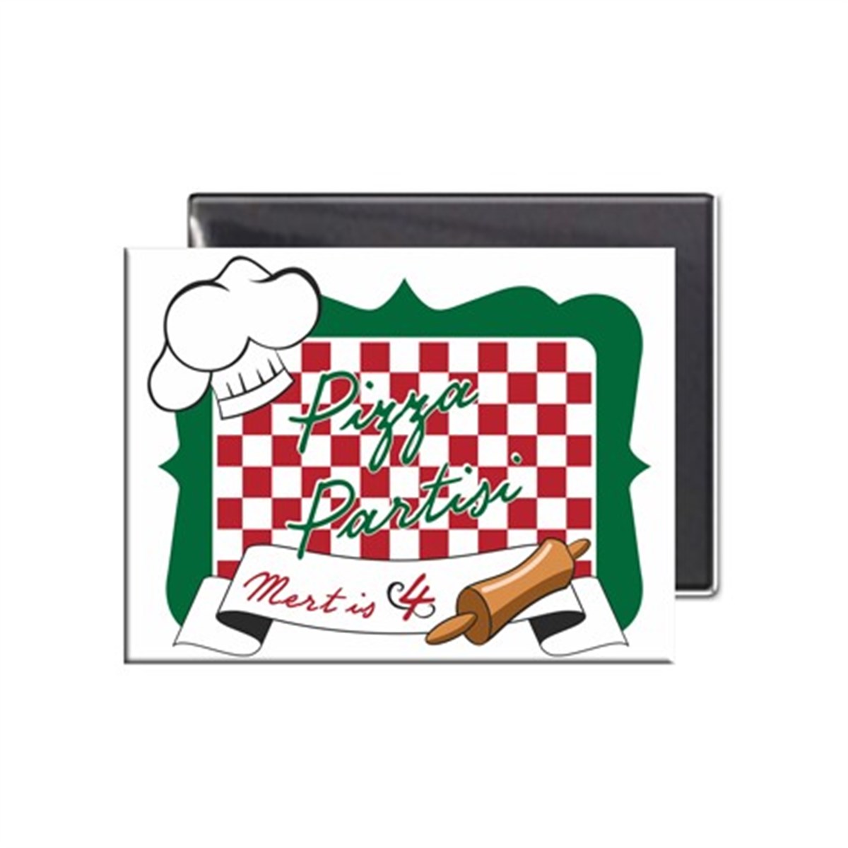 Doğum Günü Kişiye Özel Pizza Buzdolabı Magneti  