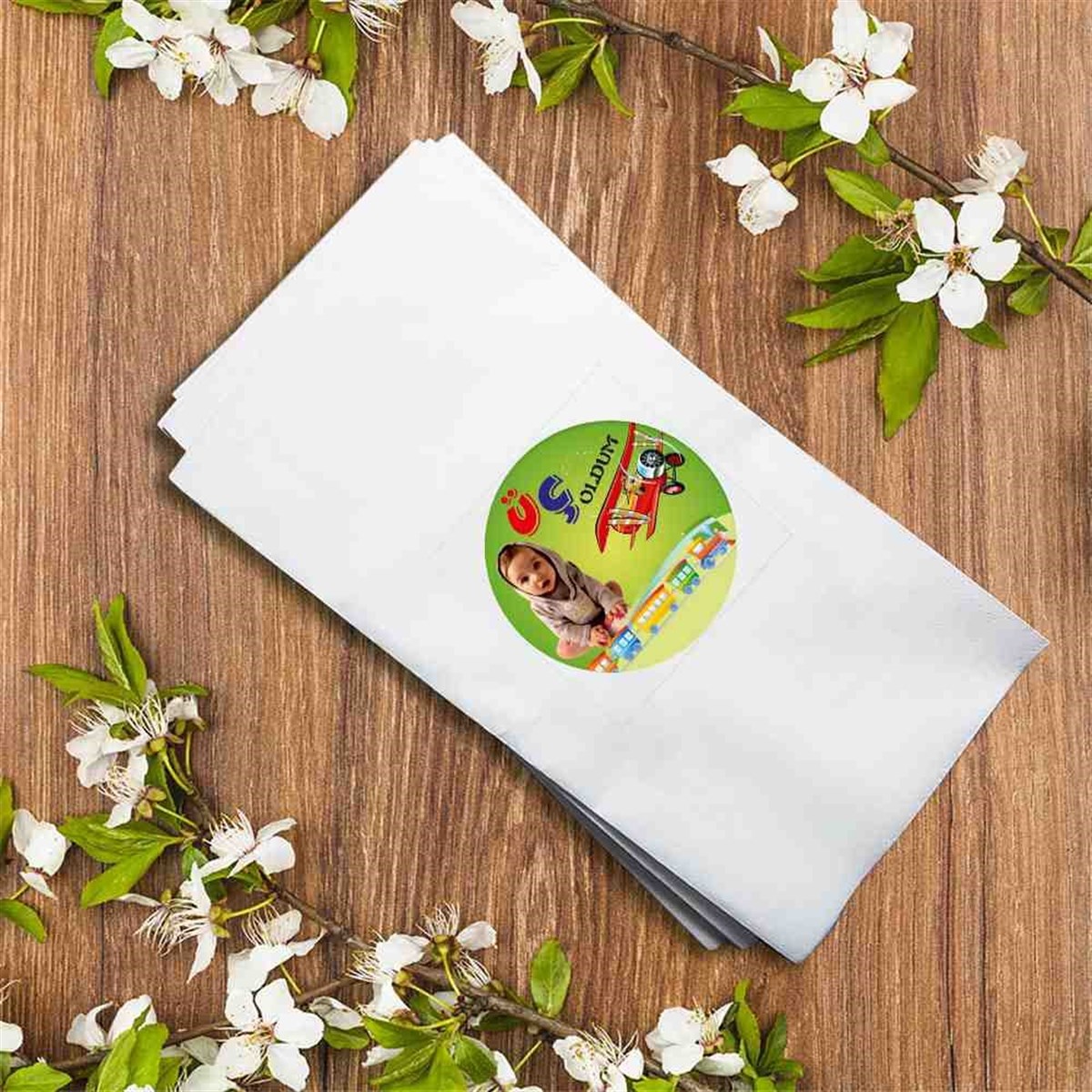 Doğum Günü Peçete Renkli Tren ve Uçak Konsept 