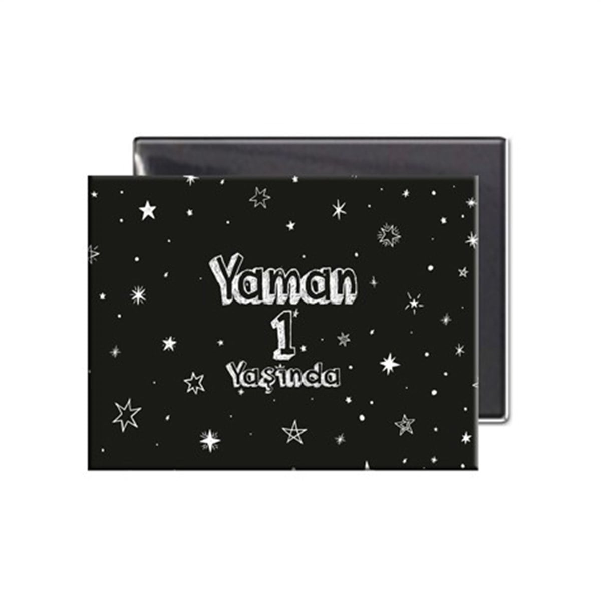 Doğum Günü Yıldızlı Gümüş Buzdolabı Magneti  