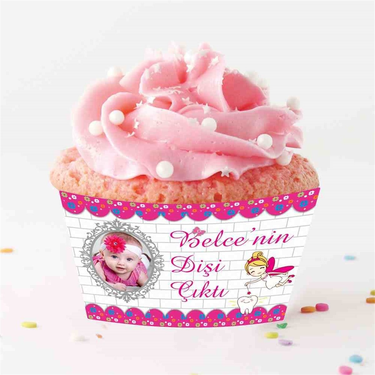 Duvar ve Diş Perisi Temalı Parti Malzemeleri Cupcake Sargısı 