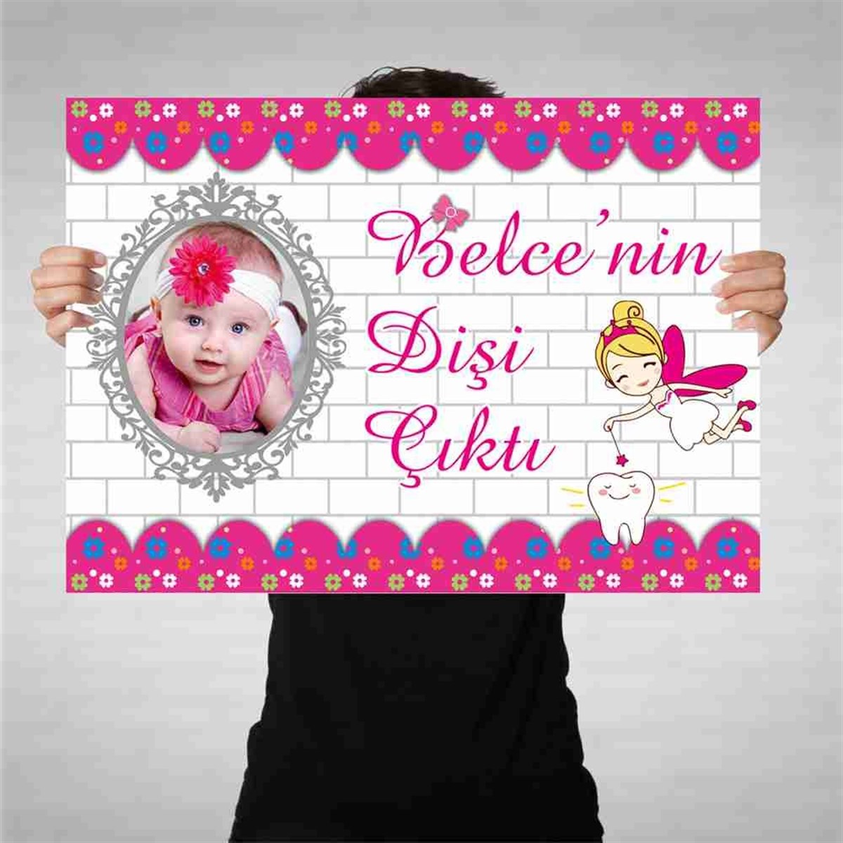 Duvar ve Diş Perisi Temalı Parti Malzemeleri Bez Afiş 