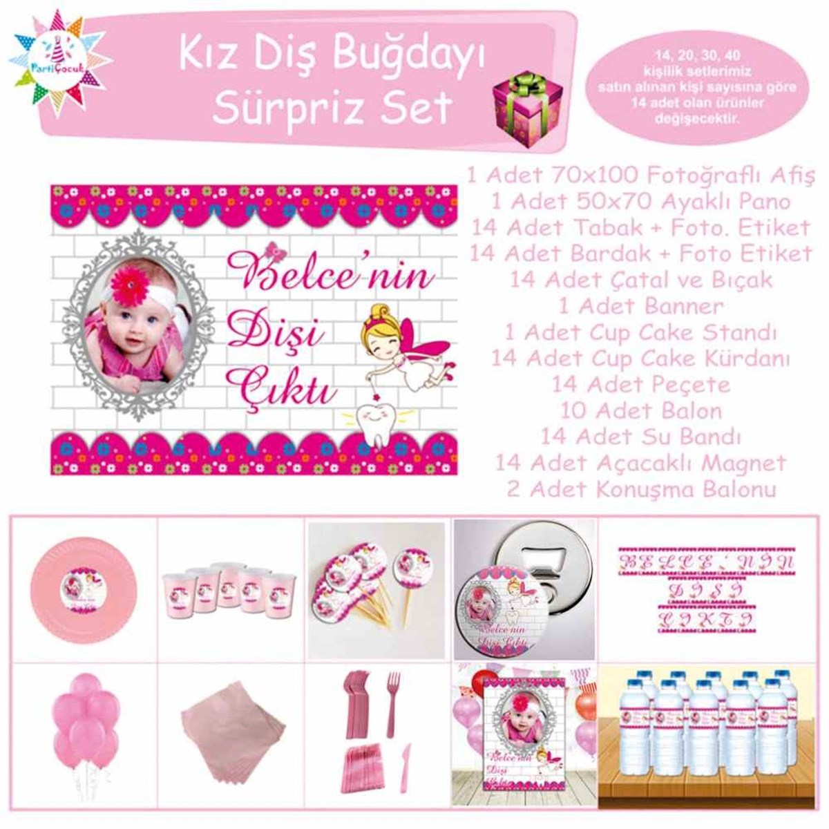 Duvar ve Diş Perisi Temalı Parti Malzemeleri Süpriz Set 