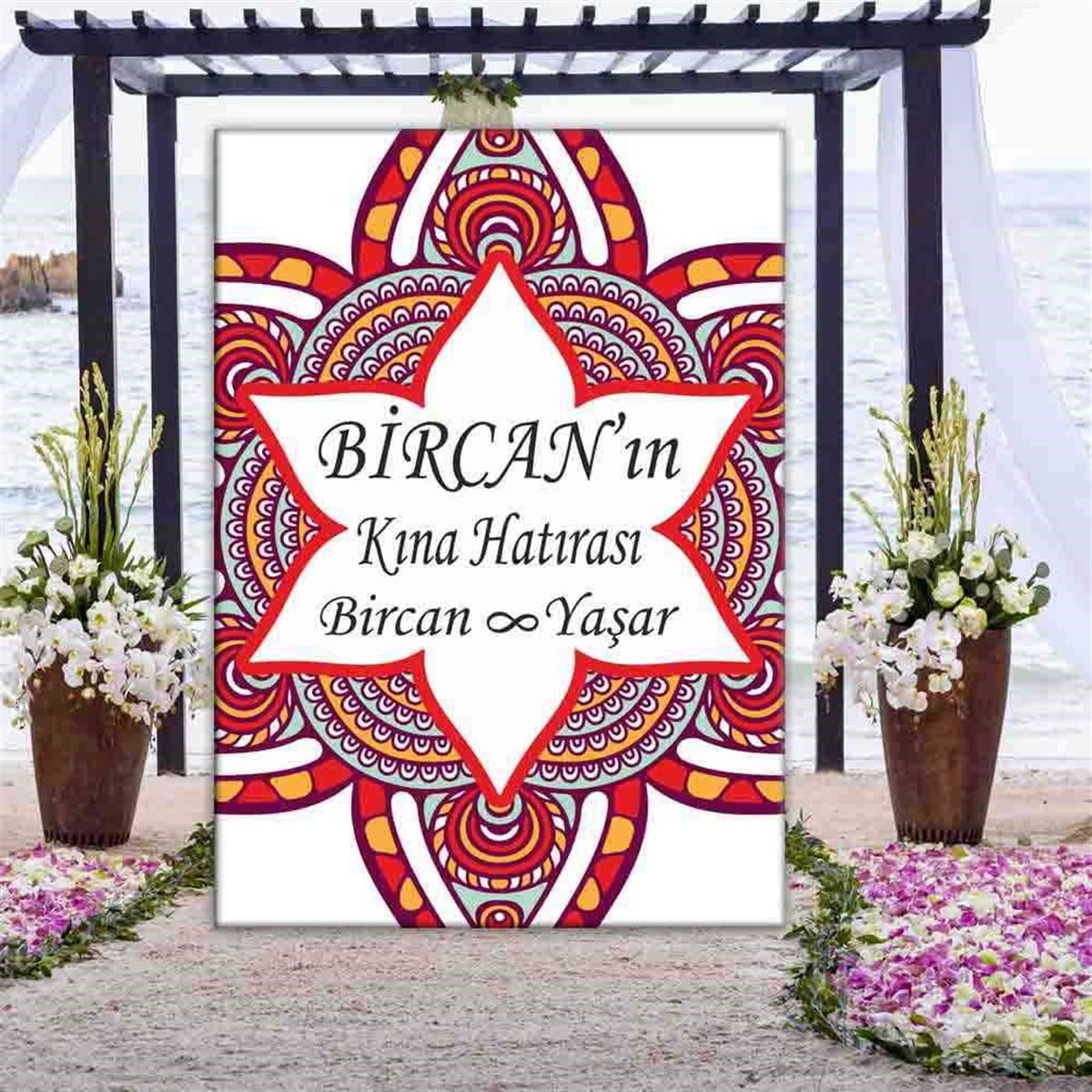 Ebru Desenli Karşılama Pano 