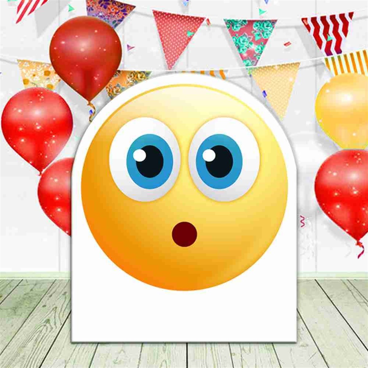 Emoji Şaşkın Ayaklı Pano 