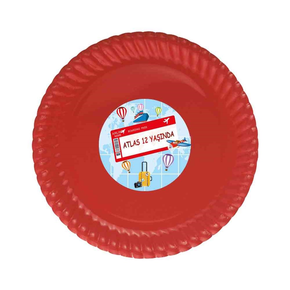 Erkek Çocuğu Etiketli Tabak  