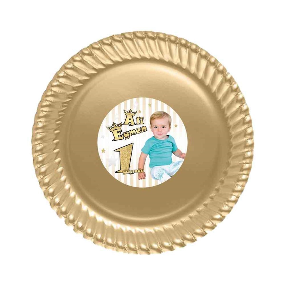 Erkek Çocuğu Etiketli Tabak  