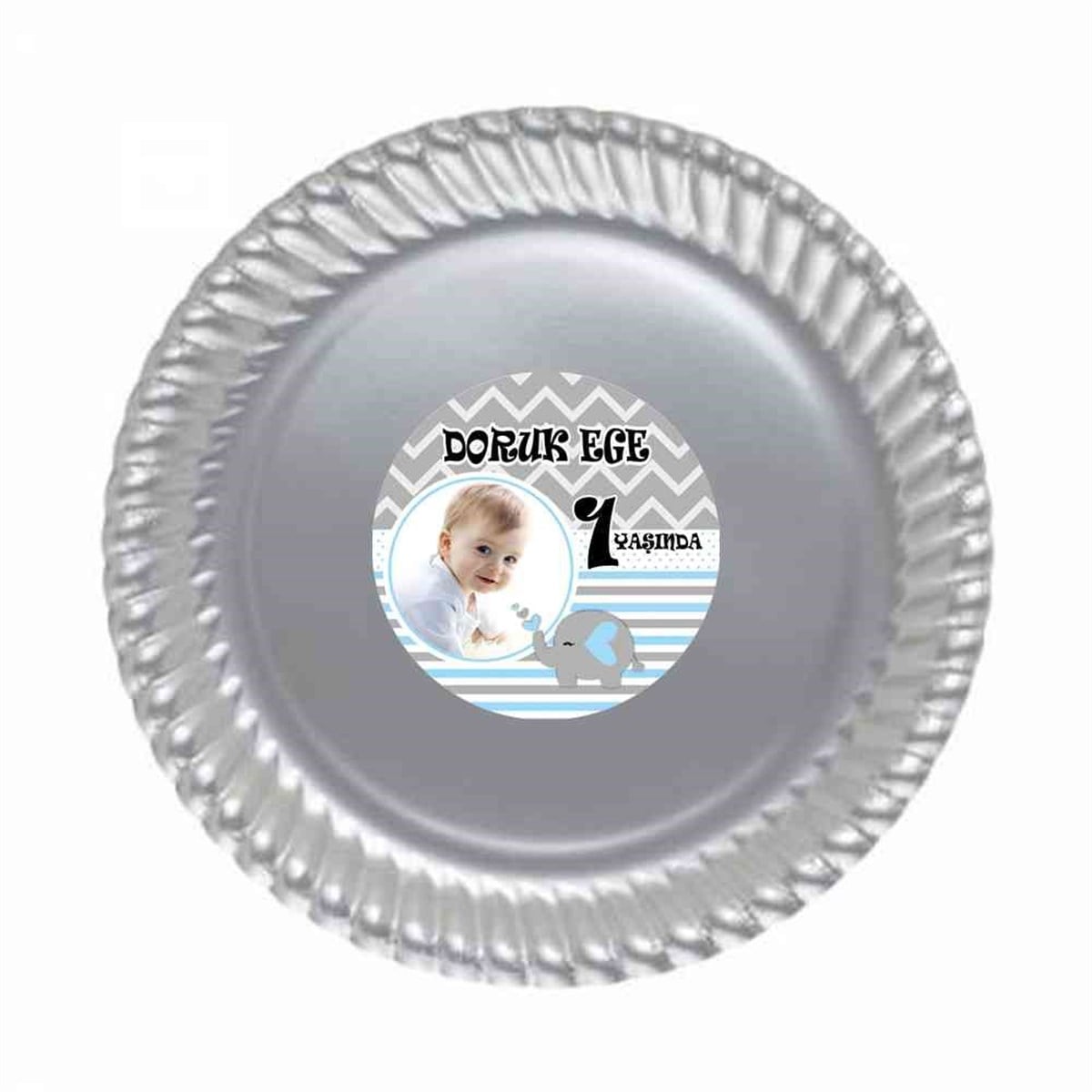 Erkek Çocuğu Etiketli Tabak  
