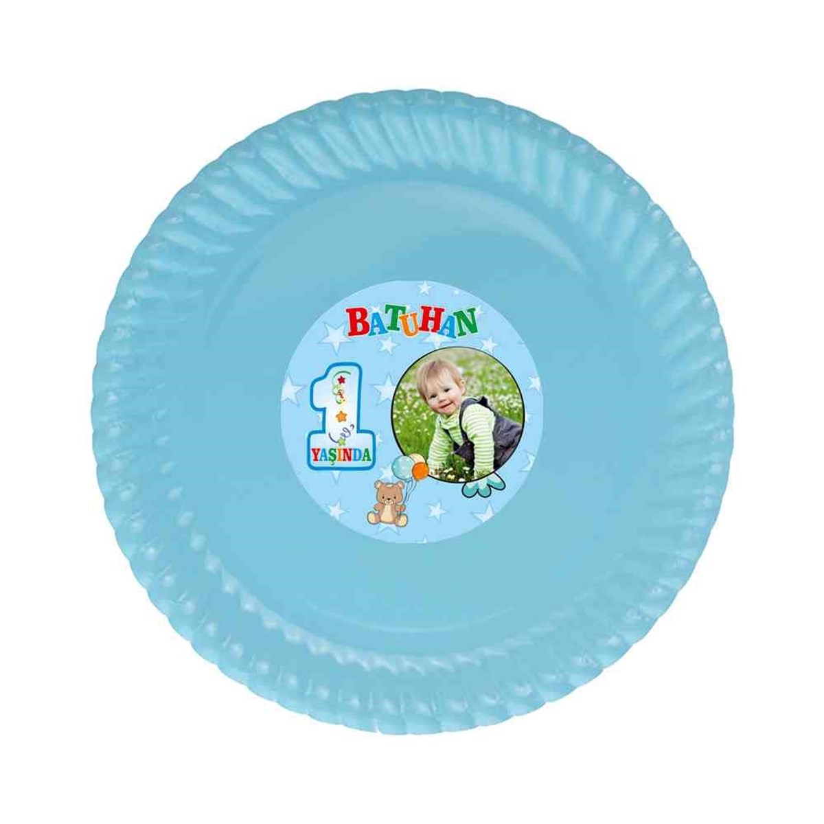 Erkek Çocuğu Etiketli Tabak  