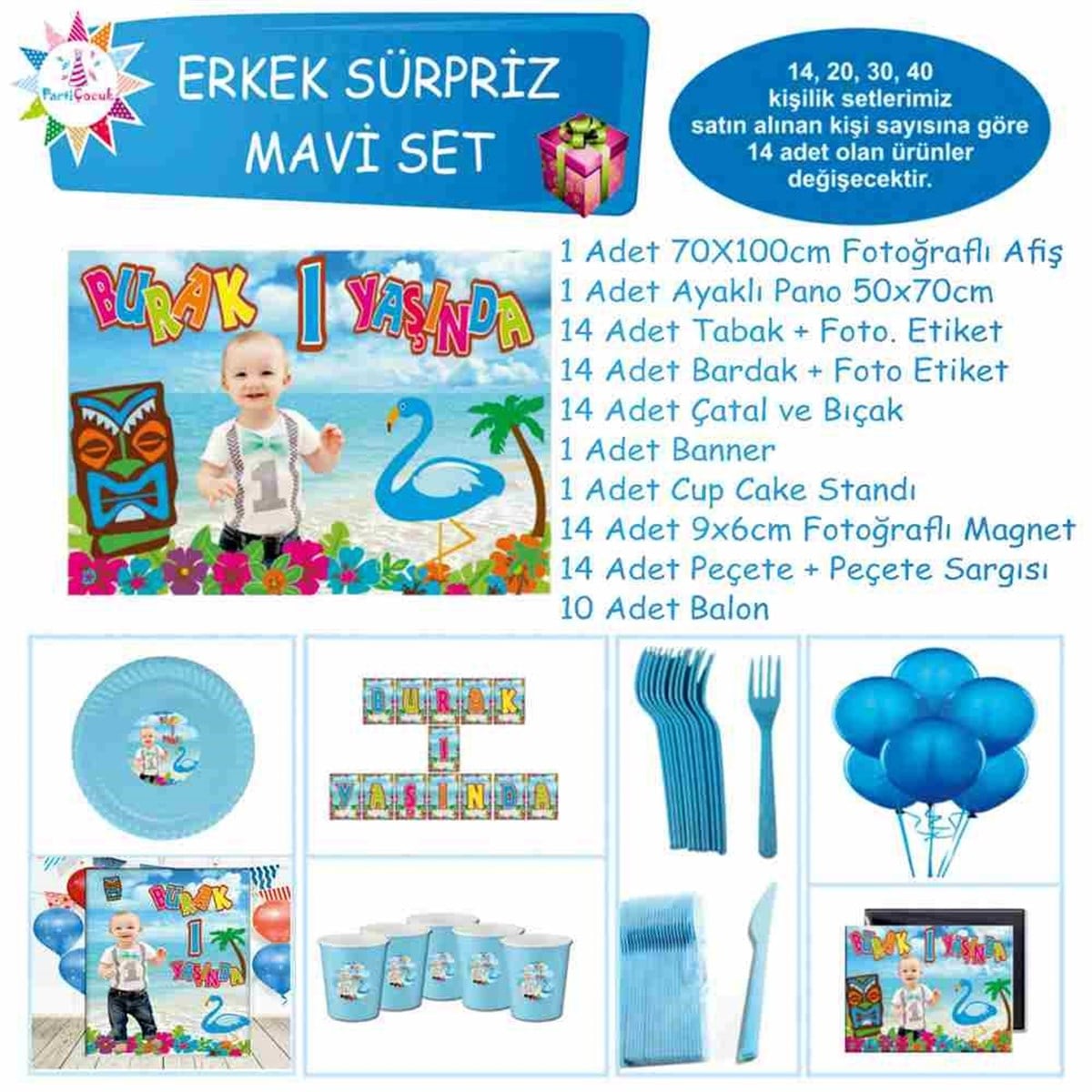 Filamingo Tema Resimli İsimli Süpriz Set 