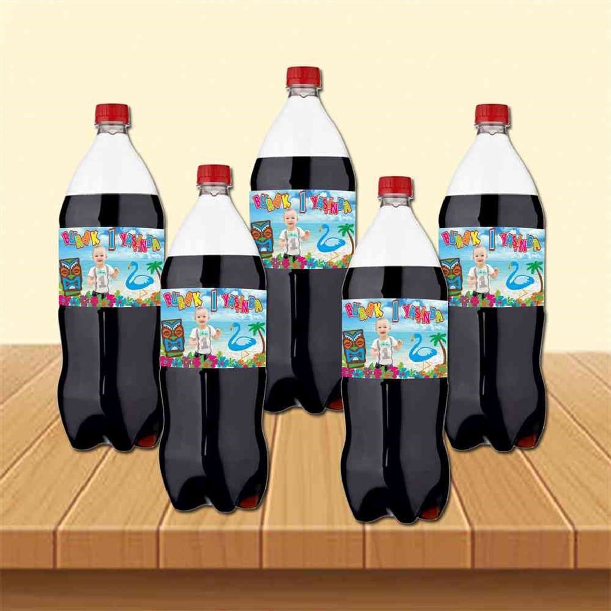 Filamingo Temalı Cola Şisesi Bandı    