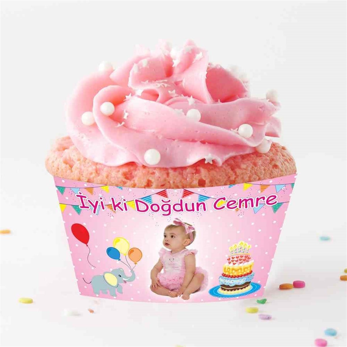 Filli Balonlu Cupcake Sargısı   