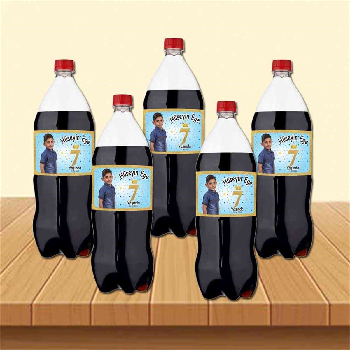 Gold Çerçeveli Taçlı Cola Şisesi Bandı    
