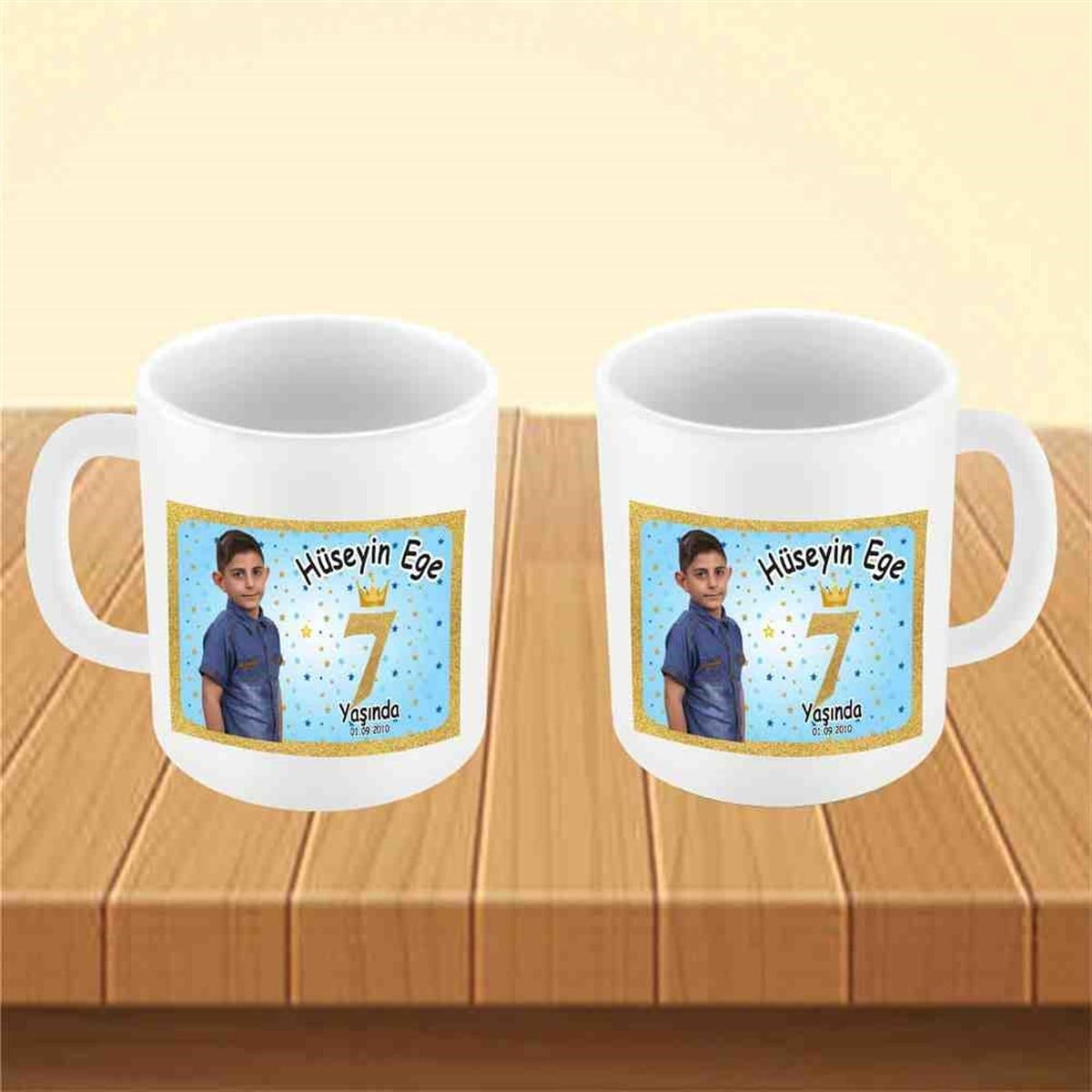 Gold Çerçeveli Taçlı Konsept Kupa Bardak Mug 