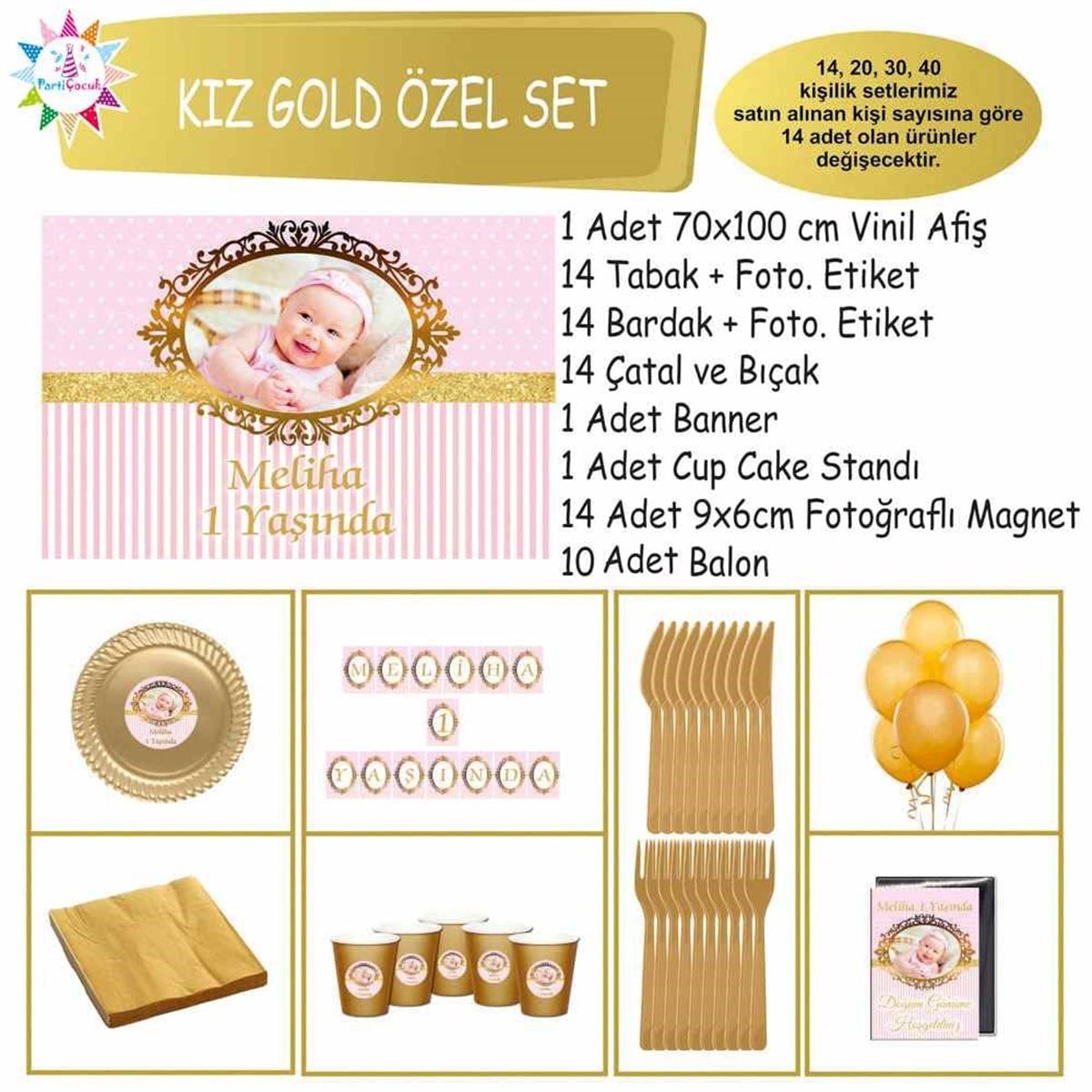 Gold Dikey Konsept Özel Set 