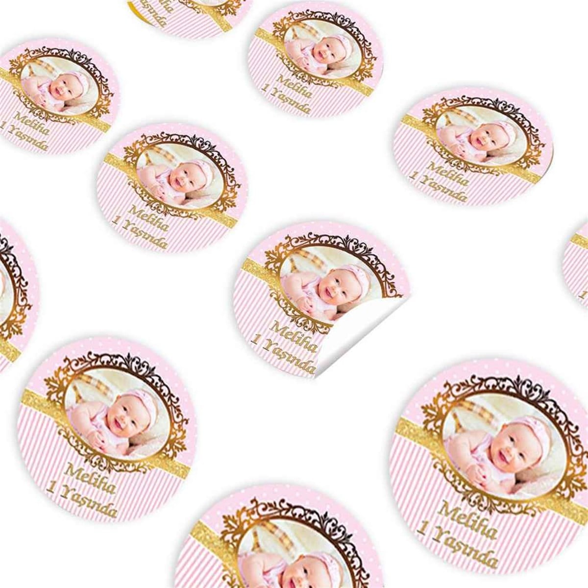 Gold Dikey Konsept Sticker 30 Adet 