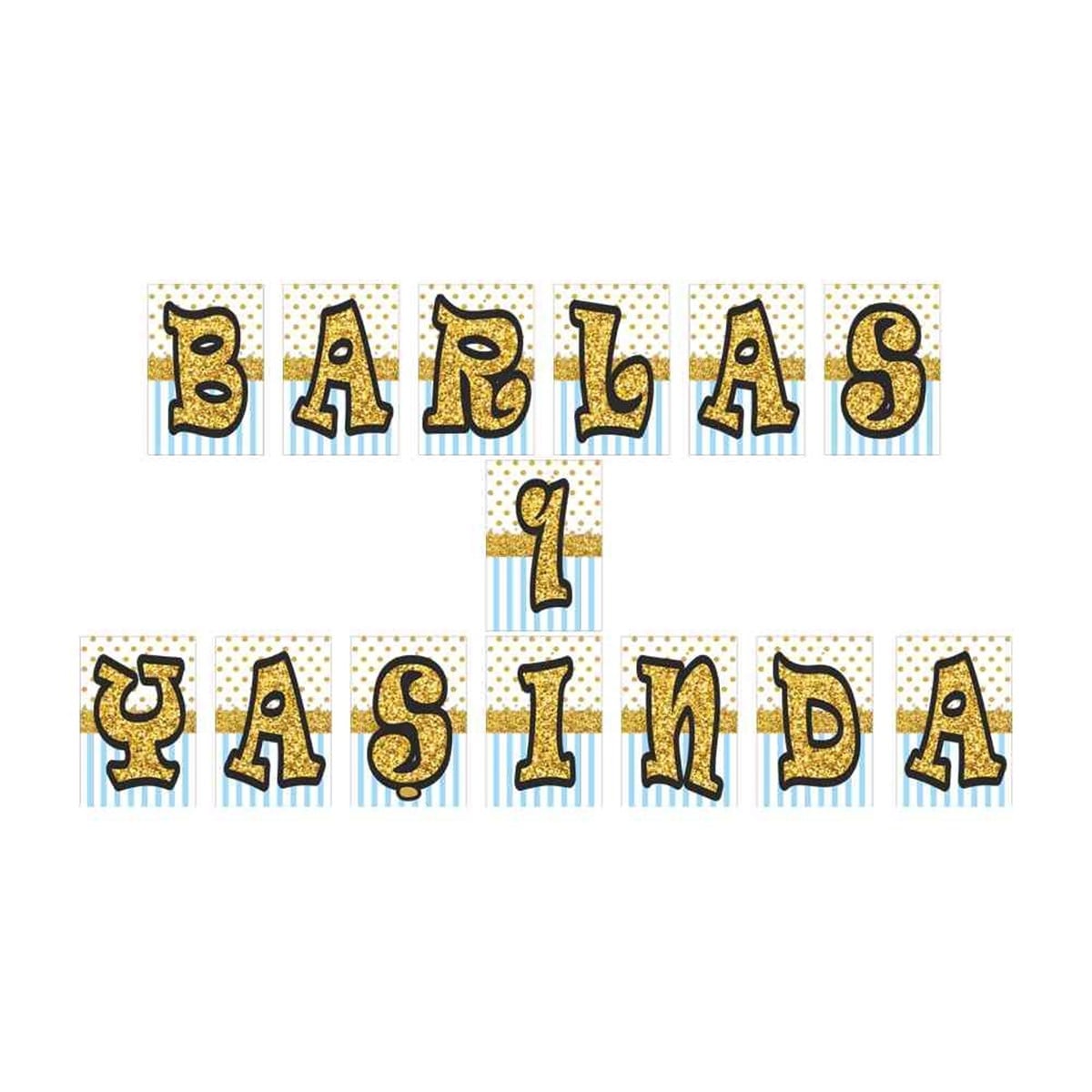 Gold Puantiyeli Konsept Harf Banner 