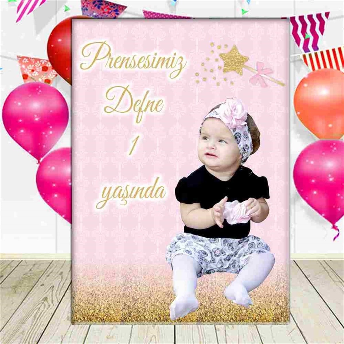 Gold Simli Konsept Ayaklı Pano  