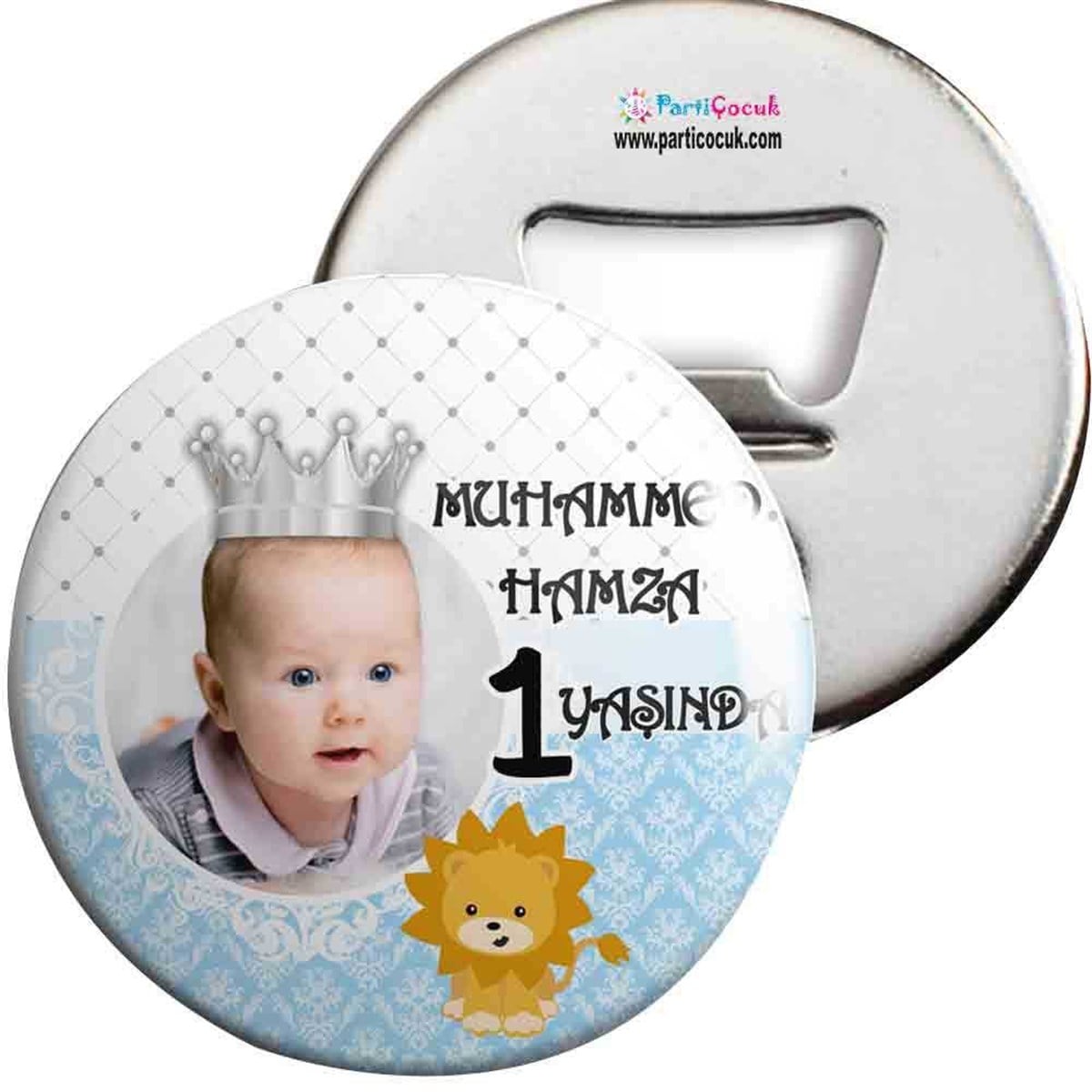 Gümüş Aslanlı Konsept Açacaklı Magnet Kişiye Özel 