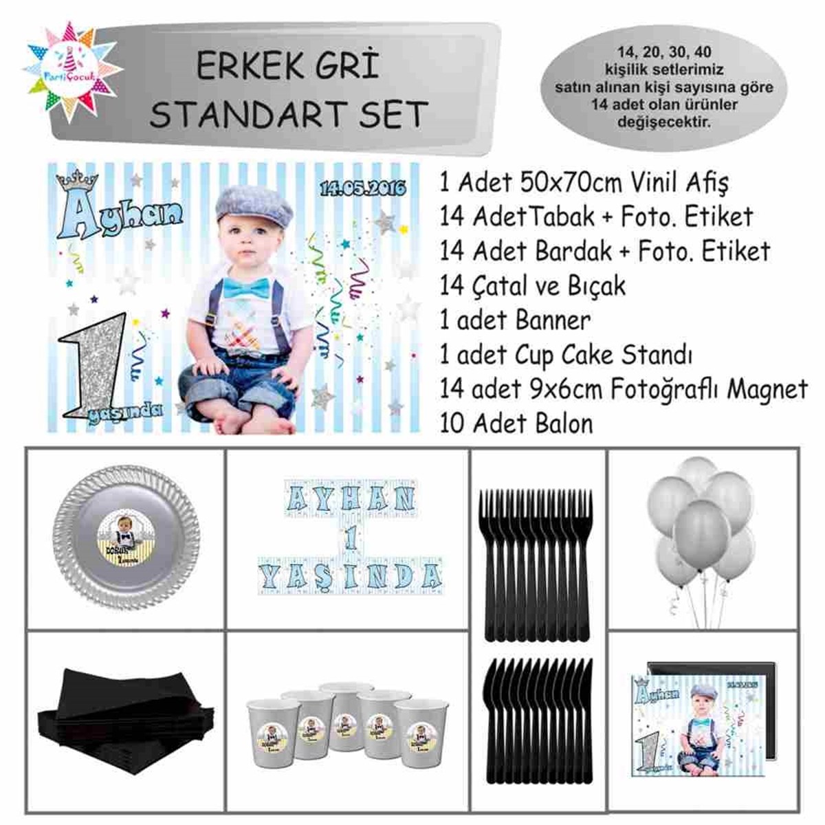 Gümüş Taçlı Konsept Standart Set 