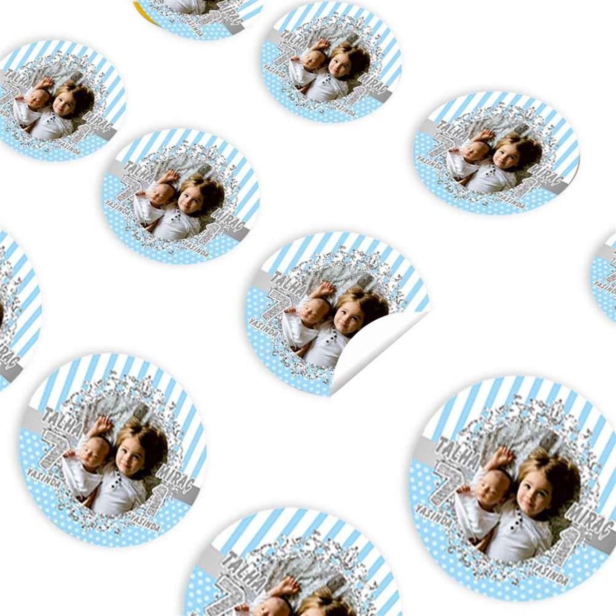 Gümüş Yaldız Konsept Sticker 30 Adet 