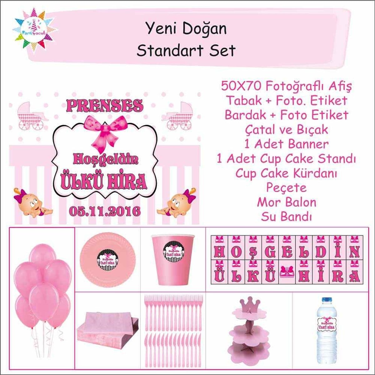 Hastane Odası Süsleri Kız Çocuğu Standart Set  