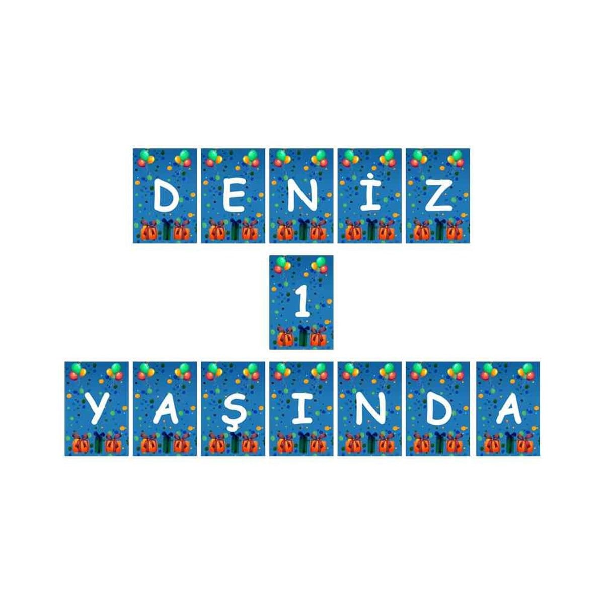 Hediye Balonlu  Konsept Harf Banner 