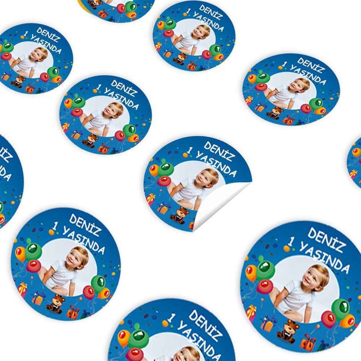 Hediye Balonlu  Konsept Sticker 30 Adet  