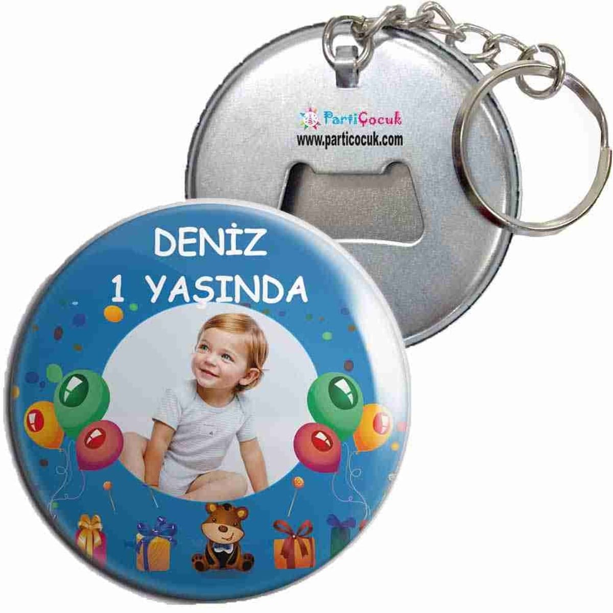 Hediye Balonlu Konsepti Anahtarlı Açacaklı Kişiye Özel 