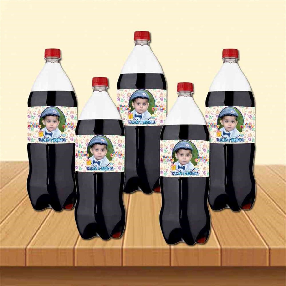 Hediye Paketi Temalı Cola Şisesi Bandı   