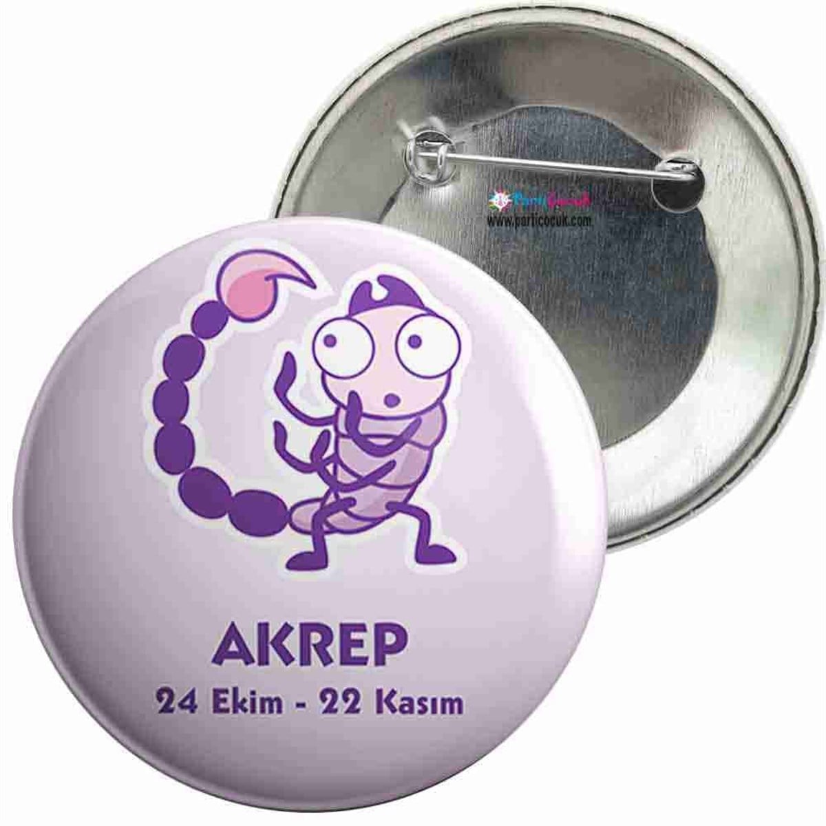 İğneli Metal Rozet Akrep Burcu Parti Çocuk   